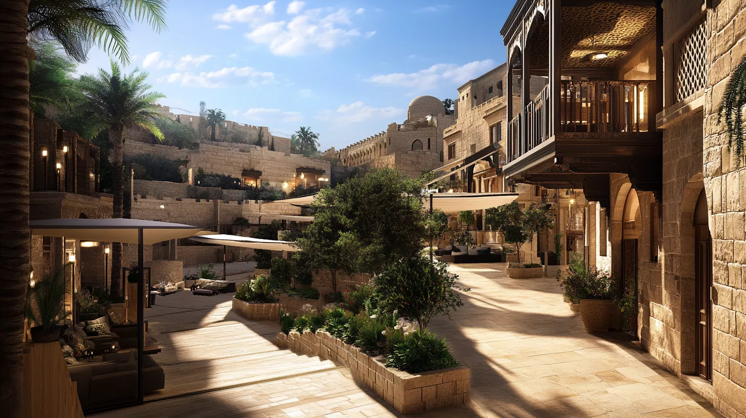 Contemporary Hijazi style combines heritage with modern architectural innovation. Contemporary Hijazi style combines heritage with modern architectural innovation.